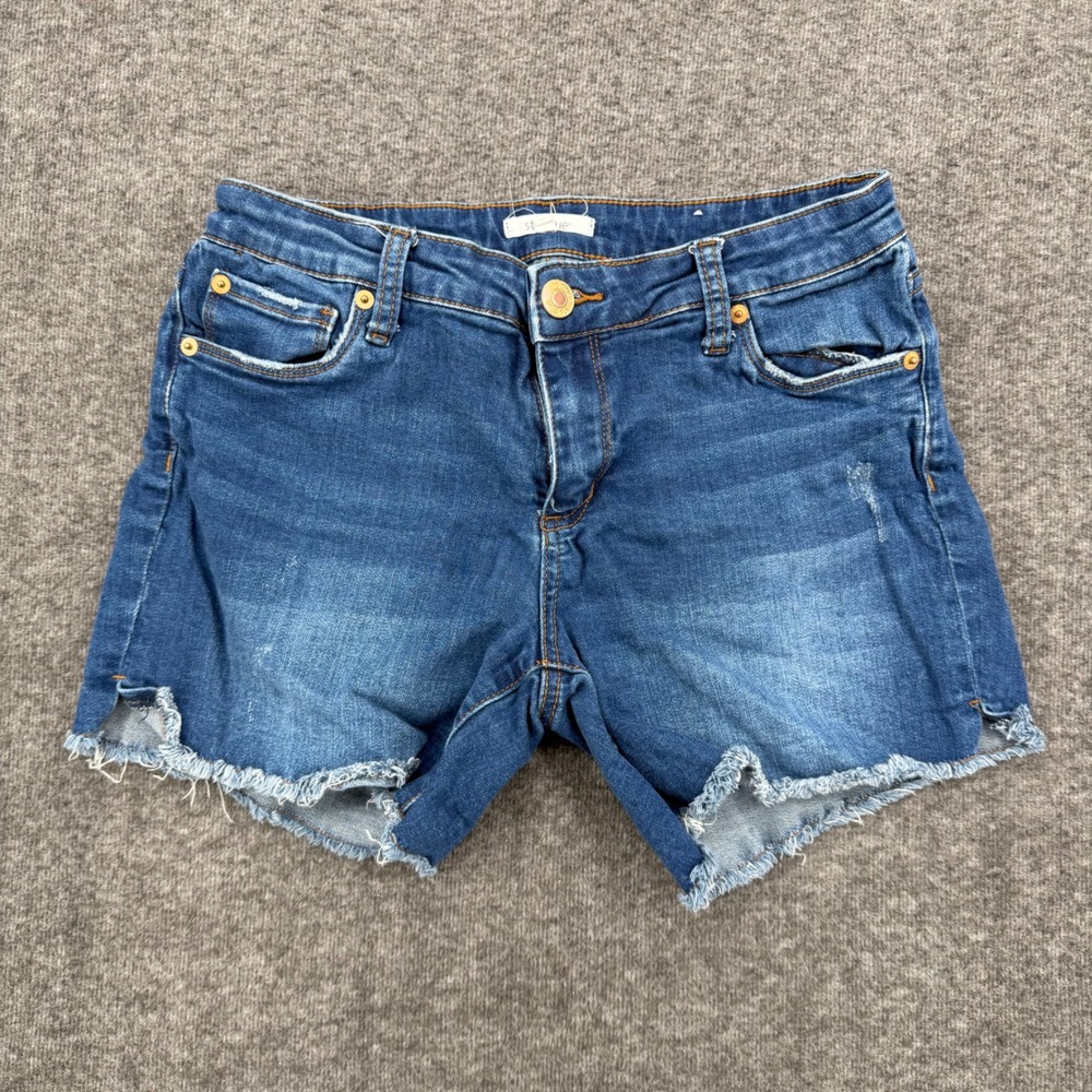 STS Blue Aubrey Mid Rise Denim Cut Off Shorts Medium Wash Blue Size 27 Jean